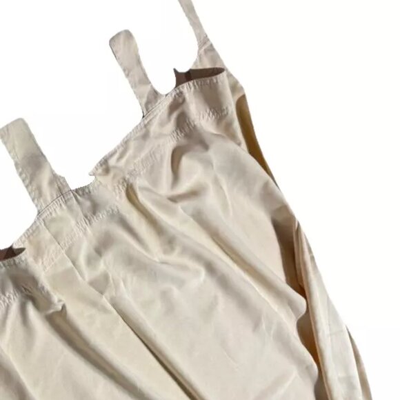 Set of 3 Luxury Curtains Drapes Tab Top Panels 92" Long Beige Red Border Hem - Picture 6 of 7